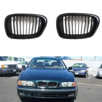 

Hot Sale 2 Pcs Set Plastic Black Front Matt Black Kidney Grille Grill For BMW 5 Series/E39 1998-2003 5