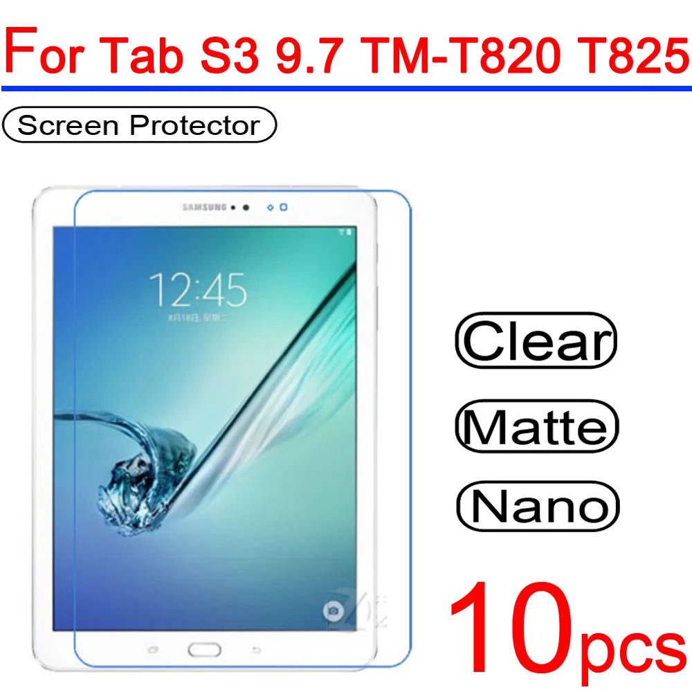 

10pcs Ultra Clear LCD Screen Protector Cover for Samsung Galaxy Tab s2 s3 8.0 9.7 T710 T715 T815 T810 T820 T825 Protective Film