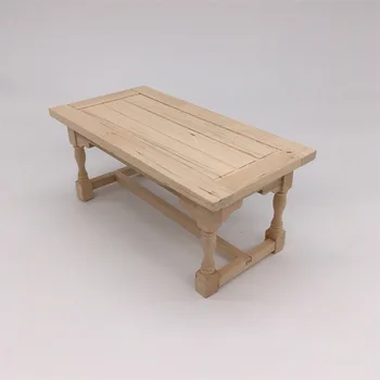 

1:12 DOLLHOUSE Doll House Mini Furniture Restaurant Garden Scenery Model Wood Table Drop Shipping