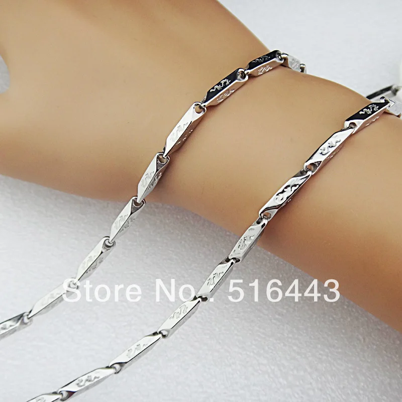 

New Arrival Short Chain Necklace 316L Stainless Steel Women Mens Costume Silver Dragon Necklace Chain Fashion Men's Jewelry A819