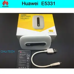 Разблокированный huawei E5331 21,6 м 3g к оператору сотовой связи HSPA + UMTS 900/2100 МГц Беспроводной карманный маршрутизатор Wi-Fi Мобильная компиляция