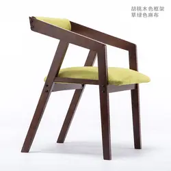 Твердый обеденный стул из дерева современный скандинавский спинка ресторан стул для кофейни молочный чай Кондитерская стол и стул