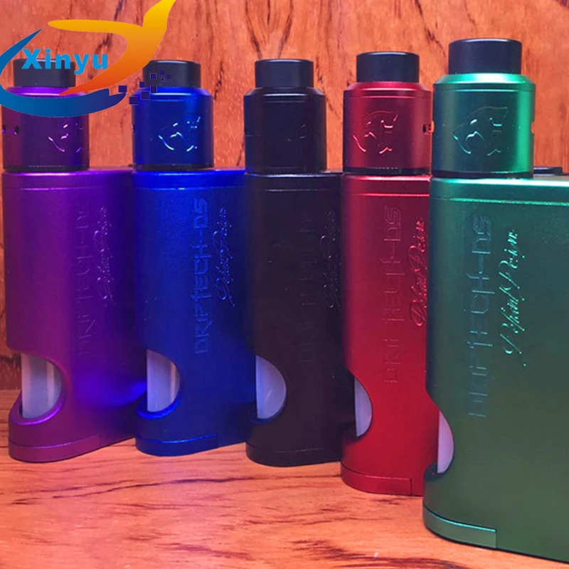 

NEWEST 528 Custom goon Driptech-DS 528 BF box kit 2*18650 batteries in parallel Aluminum 2*10ml Vaporizer Mod e-cigarette KIT