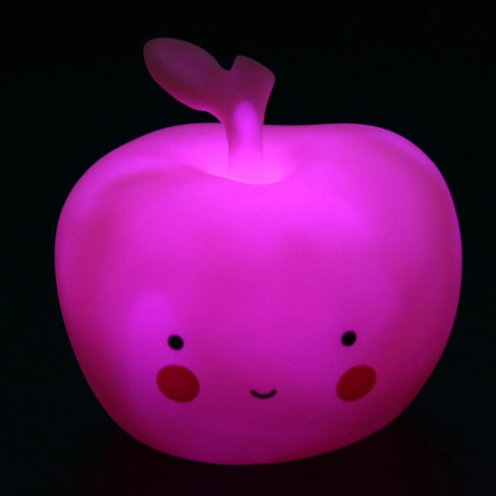 Creative Cute Apple Night Lamp Lights Luminous Toys for Children Room