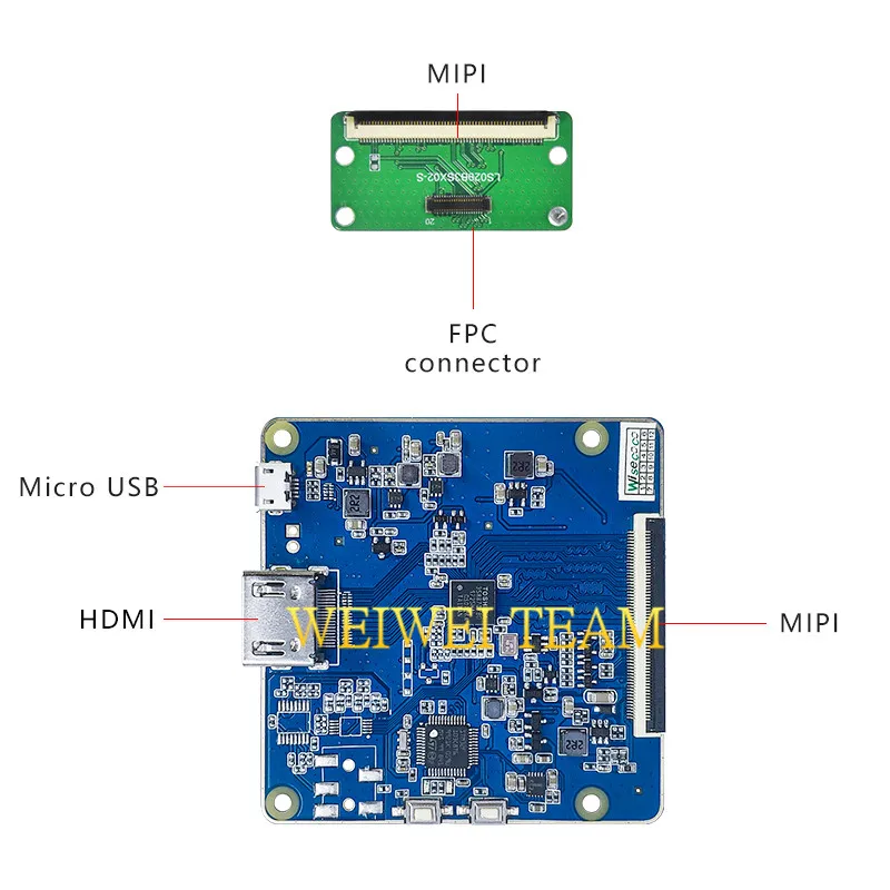 LS029B3SX02 HDMI к MIPI плата контроллера 2,9 дюймов TFT lcd модуль 1440X1440 Очки виртуальной реальности панель дисплея HMD 40 контактов
