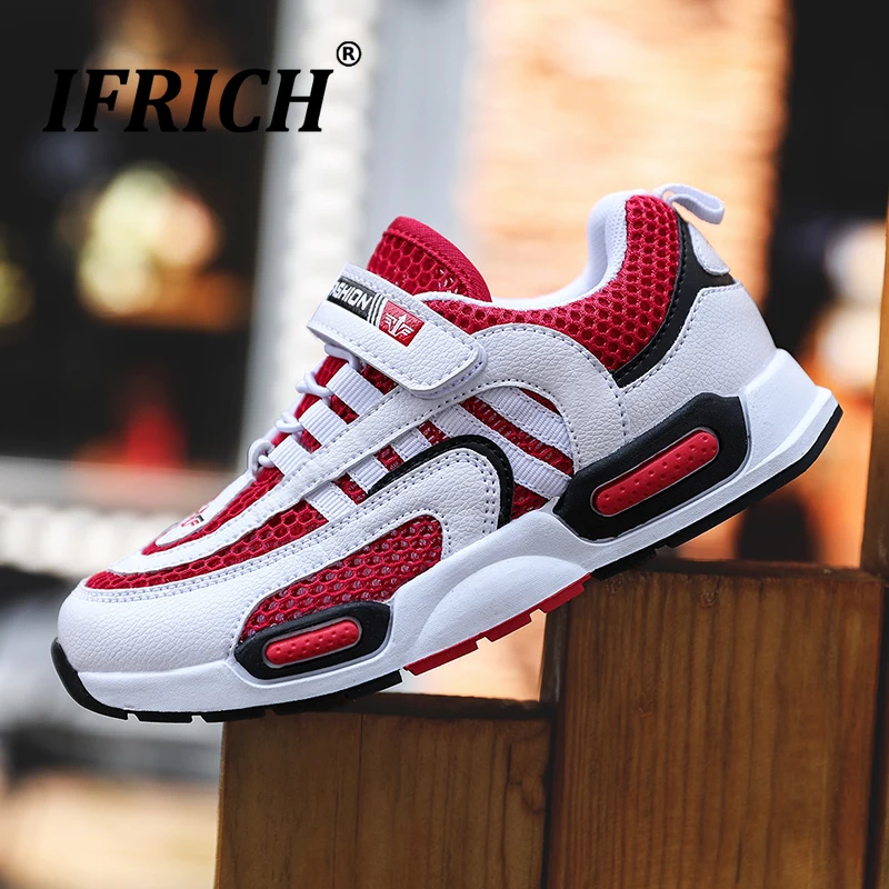 

New Cool Children Boy Shoes Pink Red Kids Sport Shoes Girls Breathable Children Running Shoes Brand Children Boys Shoes Flat