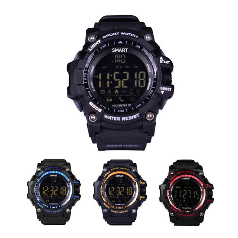 

Smart Watch Sound Alarm Monitor IP67 Waterproof Calory Social Interaction Remote Camera Low Power Luminous Dial Bluetooth Watch
