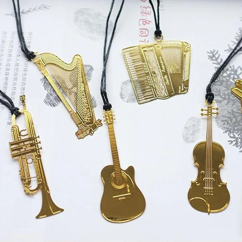 3 шт/лот гальванические утолщенные Музыкальные инструменты закрепить зажим для бумаги школьные офисные принадлежности модные милые подарочные канцелярские принадлежности