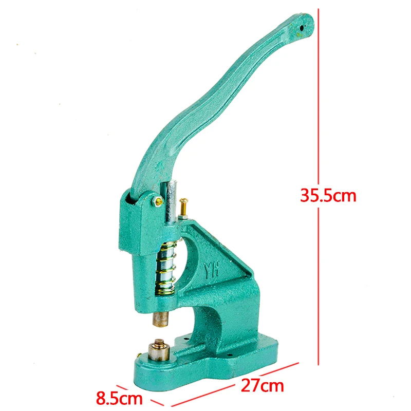 Professional Grommets Machine with 3 Dies And 1500pcs Grommets 6/10/12mm Hand Press Grommet Eyelet Machine Kit Eyelets