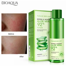 BIOAQUA, Натуральный гель с алоэ вера, сглаживание лица, тонер, контроль над маслом, поры, осветляет кожу, уход за кожей, Восстанавливающая увлажняющая Тонер, 120 мл