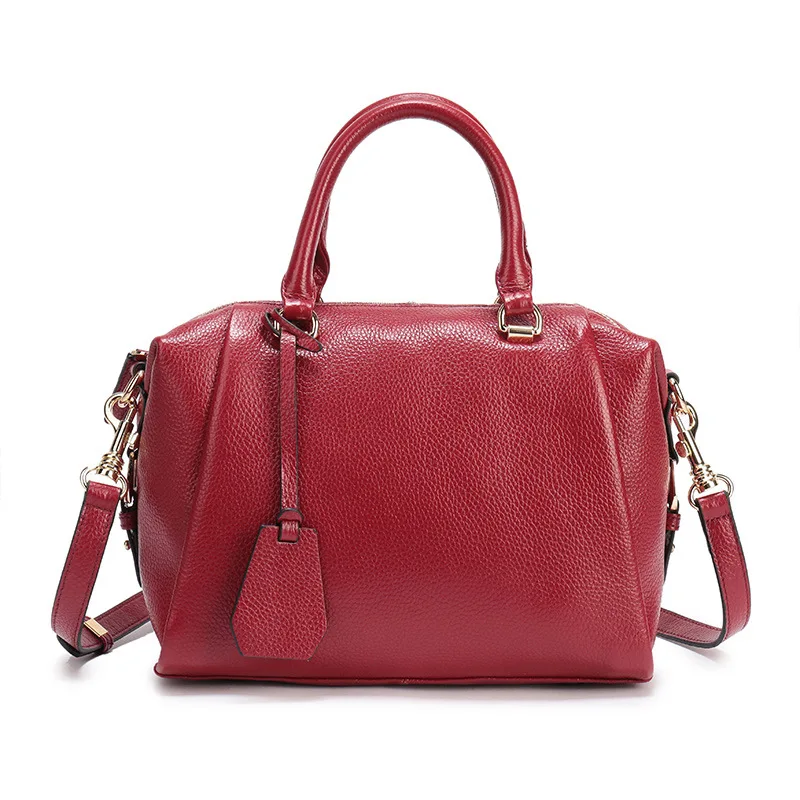 

2018 Natural Cowhide Mature Pillow Bag Genuine Leather Women's Handbag for Mom High Quality Shoulder Bag Causal