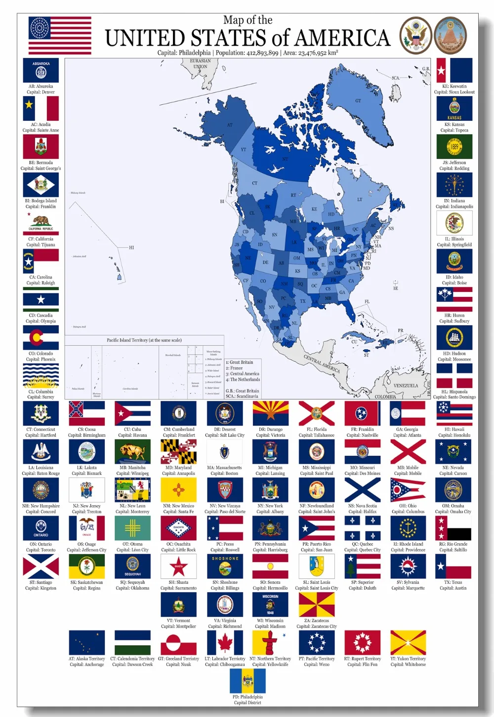 British Columbia Map Flag Decal Sticker