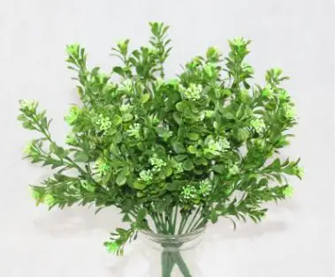 YO CHO Plante Artificielle 7 вилок имитация пластиковых папоротников трава зеленые листья поддельные растения для украшения дома и сада на открытом воздухе - Цвет: 3 sijiqing