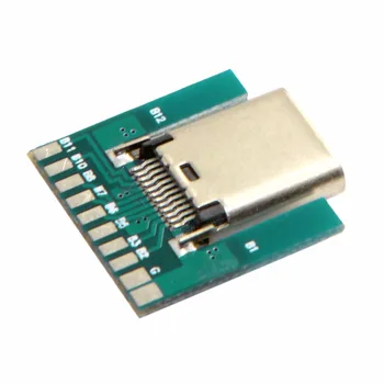 

DIY 24pin USB-C USB 3.1 Type C Male & Female Plug & Socket Connector SMT type with PC Board 1 set