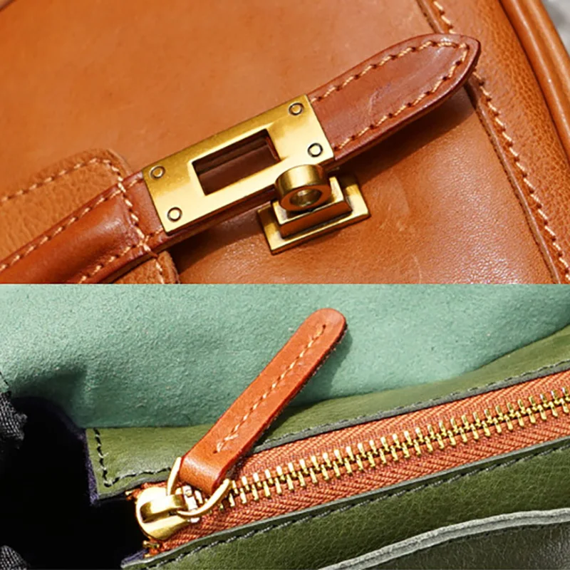 AETOO Handmade color Singles shoulder bag, cowhide crossbody bag, small retro do old Mori saddle bag