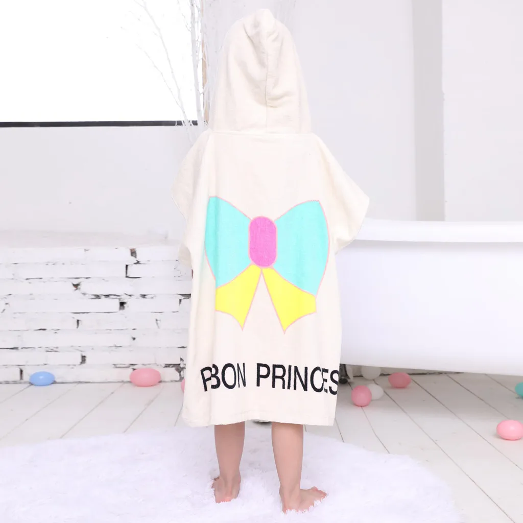 Infant baby poncho towel hooded beach towels for kid Bathrobe Pajamas Cartoon Animals baby hooded bath towel Child baby bath set