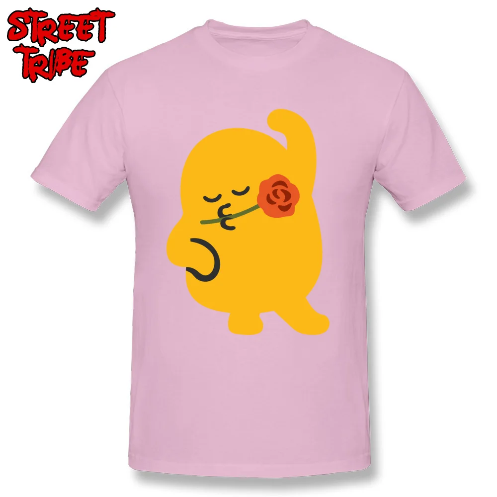 2018917Y12 Round Neck T-shirts Lovers Day Tops Shirt Short Sleeve Rife Cotton Fabric Design Top T-shirts Casual Male 2018917Y12 pink