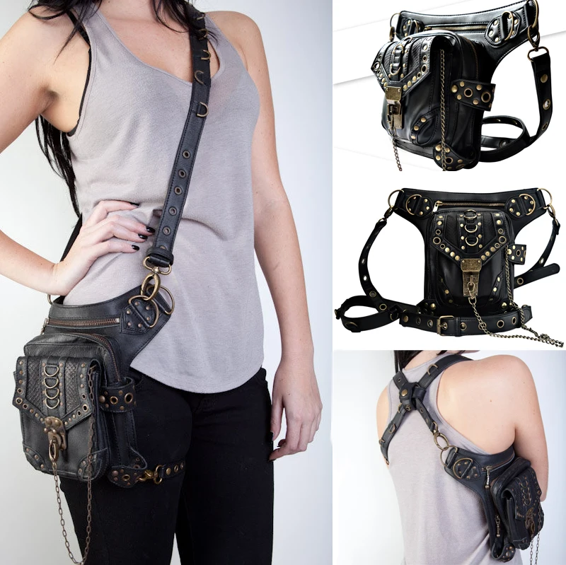 Steampunk Bag Steam Punk Retro Rock Gothic Goth Shoulder Waist Bags