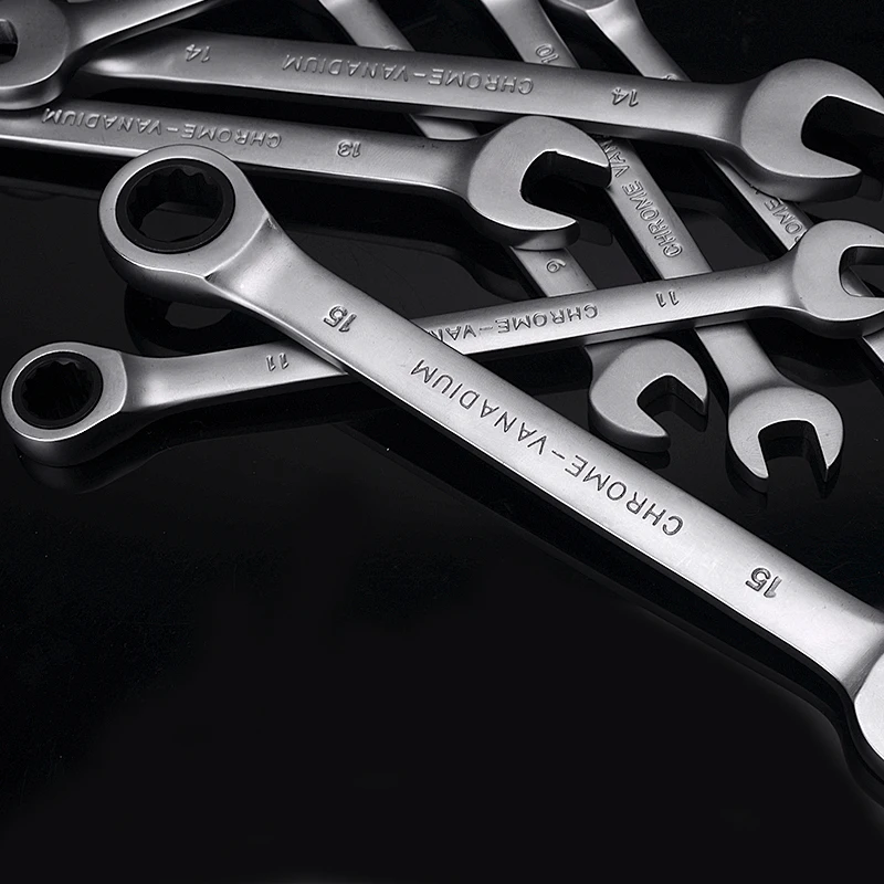8-24mm 14 piezas Llave de trinquete herramientas para herramientas de reparación de automóviles Llave de trinquete llave de engranaje torque Llave de trinquete