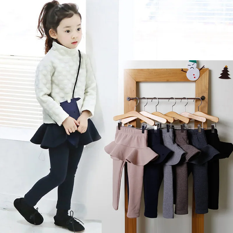 

2019 Girls Pants Kids Leggings Children Clothing Autumn Spring Cotton Leggings for Baby Girl Skirt-pants 90~140 Girl legging