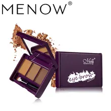 MENOW Косметическая 3 в 1 матовая водостойкая пудра для бровей, фиксированный макияж, палитра для бровей, стойкая косметика для глаз, Прямая поставка E414