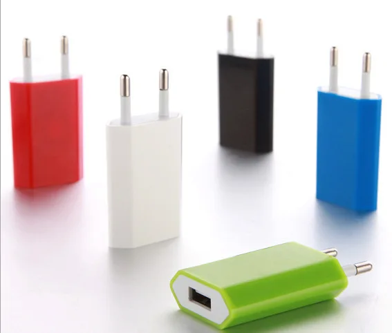 1000pcs/lot 5V 1A EU Plug AC Travel USB Home Wall Mobile phone charger for iPhone 5 4 Samsung Galaxy S4 Cell Phones Adapter DHL | Мобильные