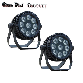 

2pcs/lot 12X18W RGBWA UV 6in1 waterproof LED par light DMX512 IP65 with 6in1
