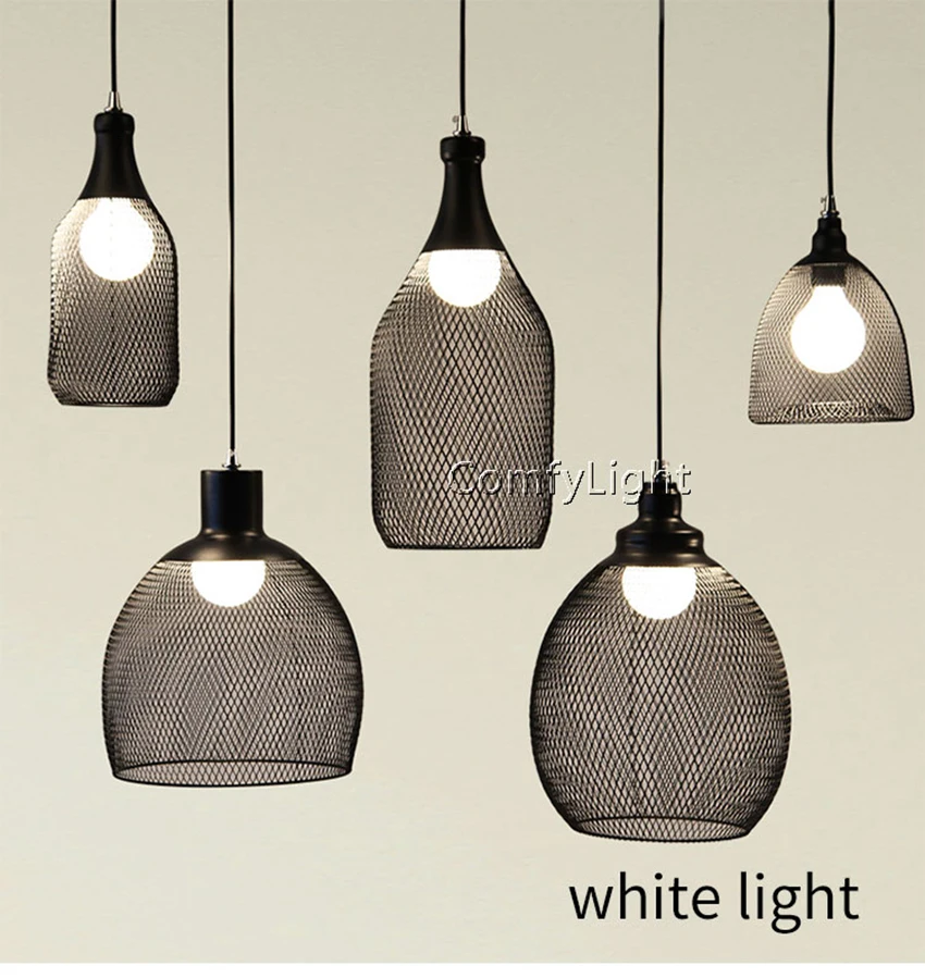 Moderno e Minimalista Pingente de Gaiola do Vintage Lâmpada de Multi Lâmpadas de Decoração Luzes Café e bar e janela e loft Estilo Pingente Interior Iluminação E27 9 cage pendant light