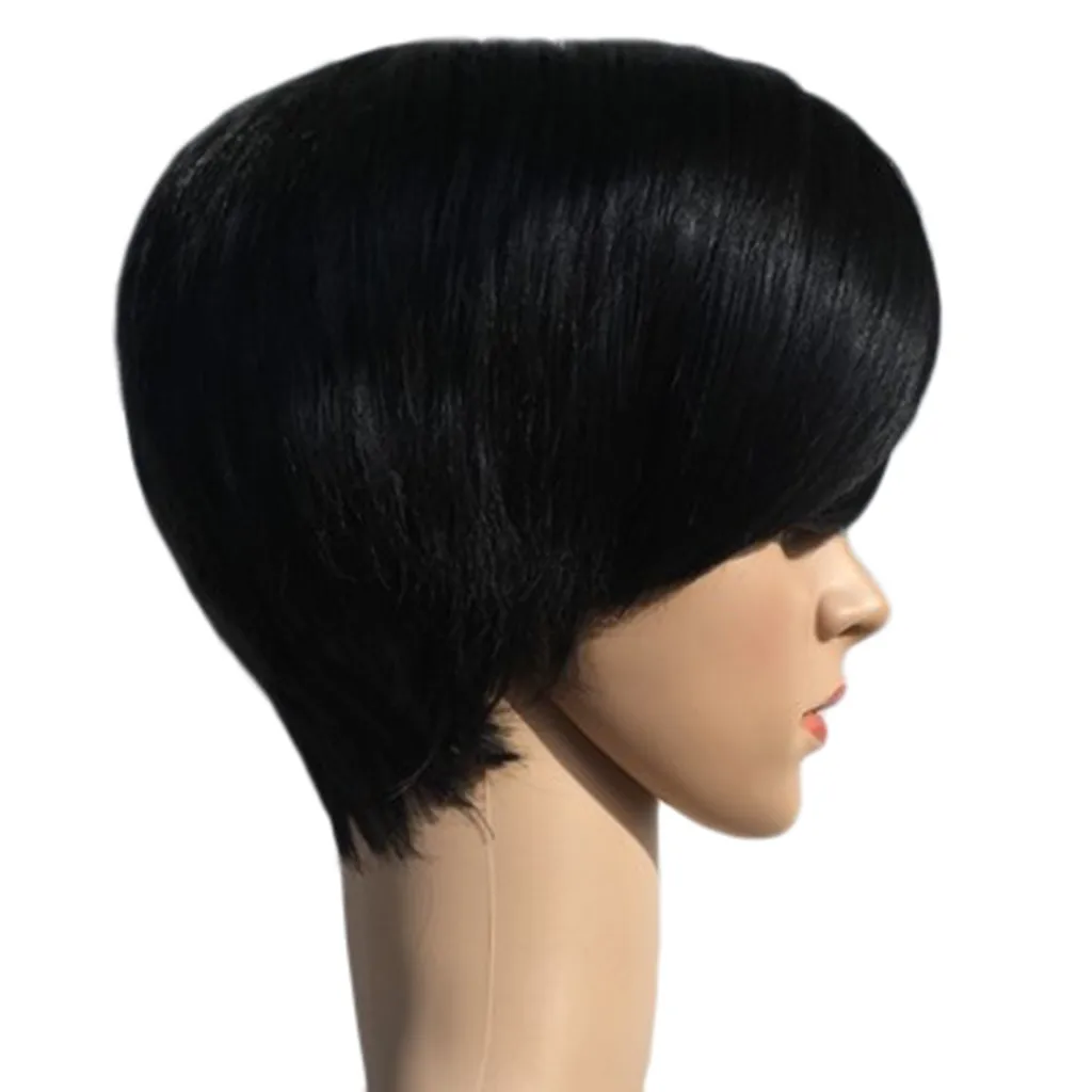 In Stock Women Lady Fashion Synthetic Short Straight Black Color Women's Wigs Natural Hair Wigs Peluca Gift Dropshipping In Stock Women Lady Fashion Synthetic Short Straight Black Color Women's Wigs Natural Hair Wigs Peluca Gift Dropshipping