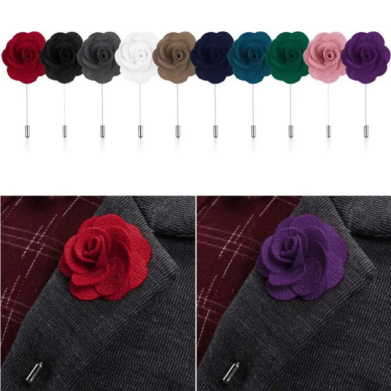 

New Lapel Flower Daisy Handmade Boutonniere Stick Brooch Pin Men Cool Beautiful Accessories in Party Wedding