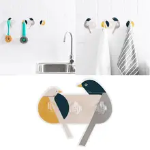 1 шт. Мультяшные крючки для птиц настенные без сверления креативные клейкие петли подвесные для шапки тюрбаны сумка для одежды