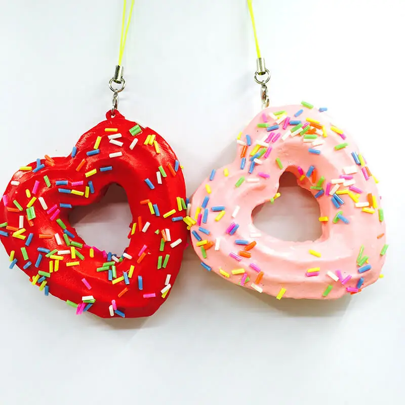 Lovely Donuts Unpack the toy Squishy Slow Rising Phone straps