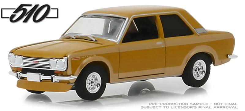 Зеленый свет 1: 64 1968 Datsun 510-510 50 лет Игрушечная машина из сплава игрушки для детей литой модельный автомобиль подарок на день рождения