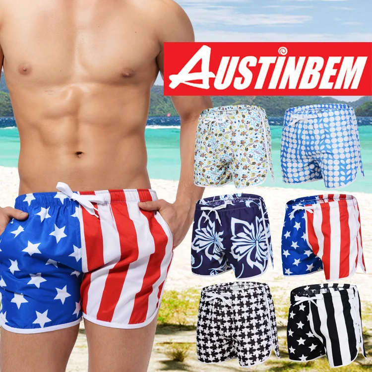 Бренд AUSTINBEM, стиль, мужские сексуальные купальные плавки для серфинга, быстросохнущие пляжные шорты мужские, опытные пляжные шорты, мужские спортивные шорты
