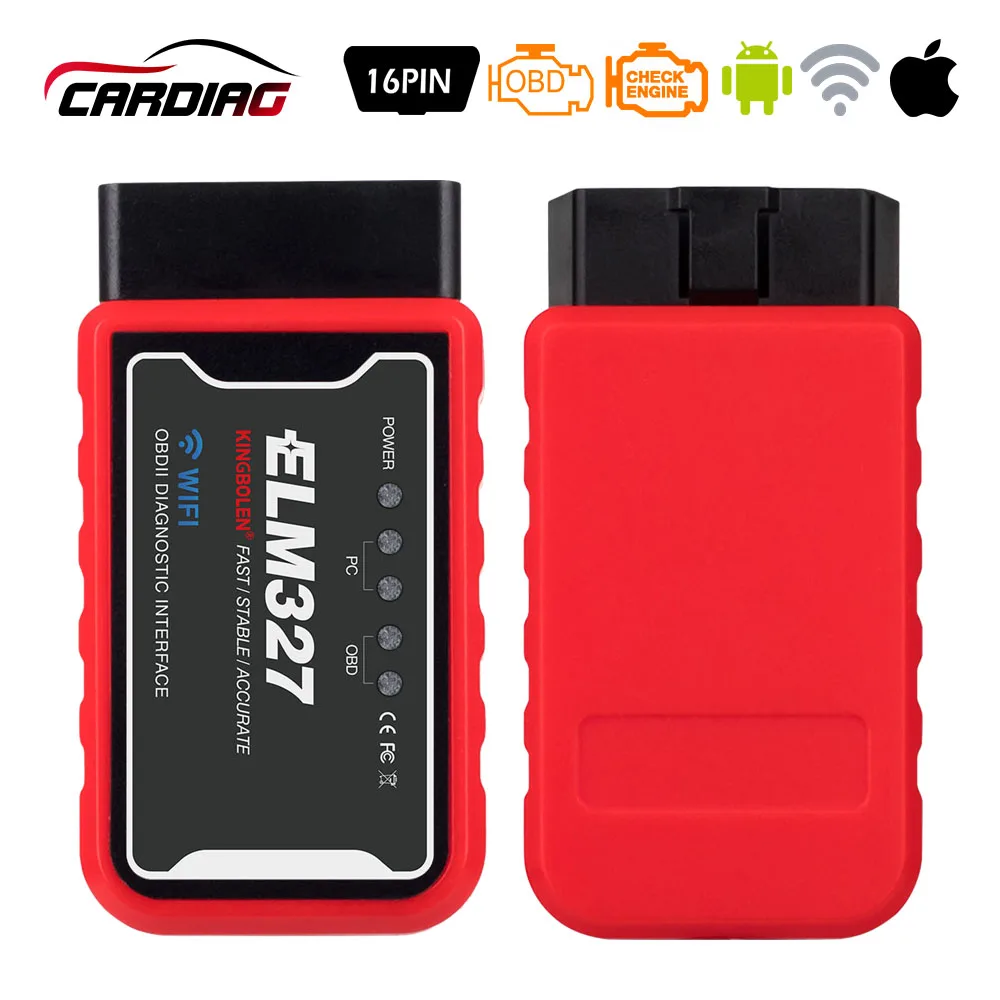 ELM327 Wi Fi V1.5 PIC18F25K80 чип OBD2 диагностический инструмент для IPhone/Android/ПК подставка