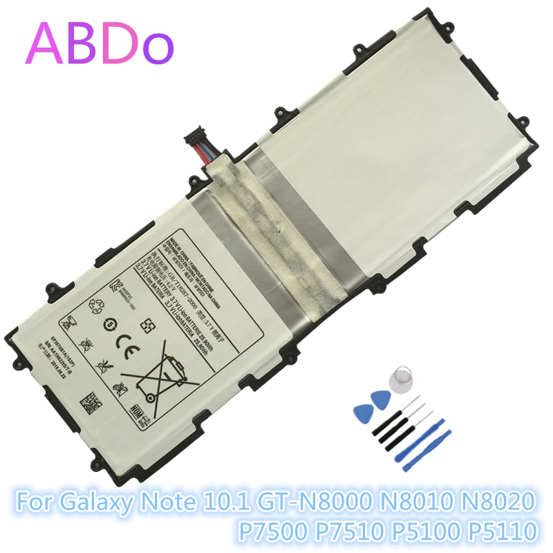 

SP3676B1A Tablet Battery For Samsung Galaxy Note 10.1 GT-N8000 N8010 N8020 P7500 P7510 P5100 P5110 7000mAh Replacement Batteries