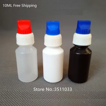 

100pcs 10ml Empty Black White Matte Plastic Eye Dropper Bottle Cheap Plastic Liquid Bottle With Screw Cap Botella Free Shipping