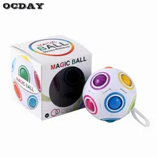 Magic ball Rainbow Spherical Magic Cube ball Anti Stress Rainbow Puzzles Balls Kids Educational Toys For