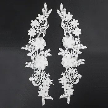 

5Pairs Embroidery Rhinestone Flower Sew On/Iron On Patch Applique DIY Craft Sticker For Jeans Hat Bag Clothes Accessories Badges