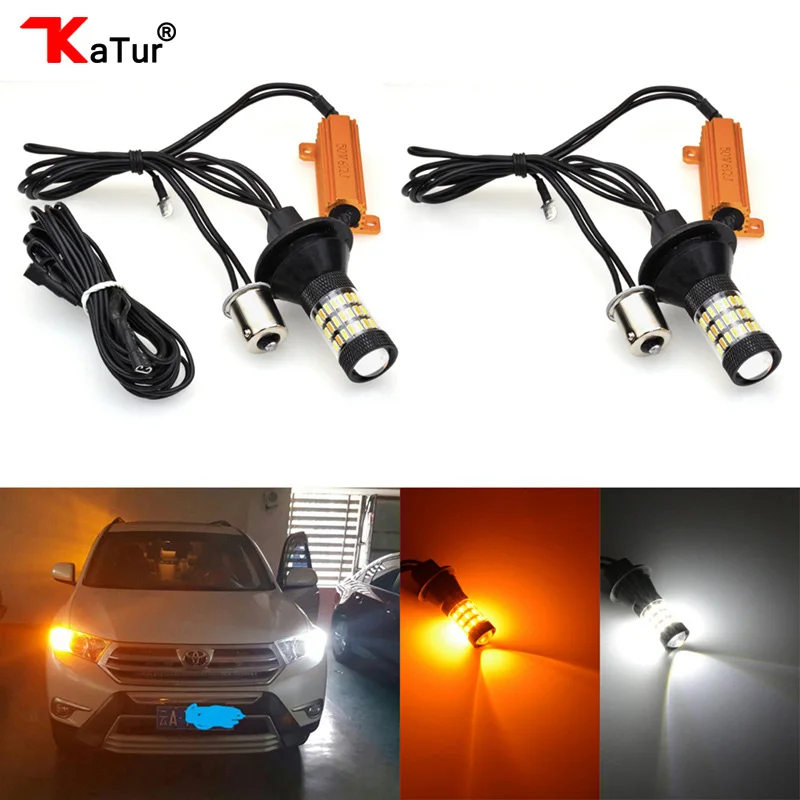 Katur 2 шт. 3156 P27W светодиодные сигнальные лампы Canbus Нет ошибки OBC Габаритные огни