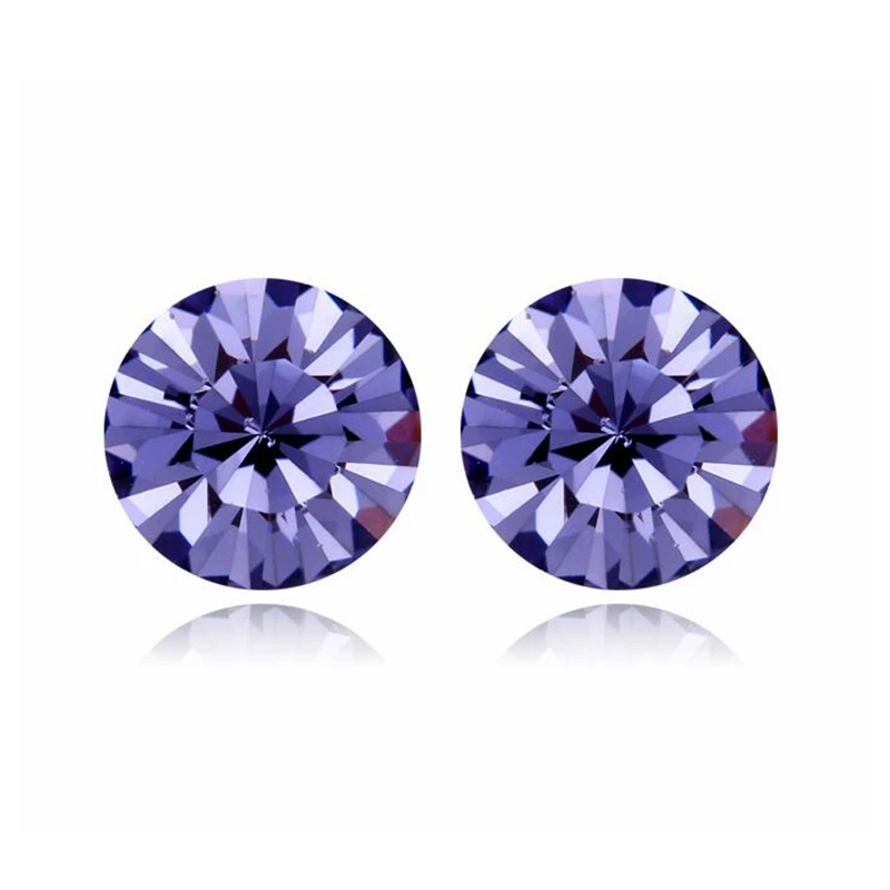 

Classic round Stud Earrings Crystal from Swarovski Fashion Piercing Party Jewelry For Women Gift
