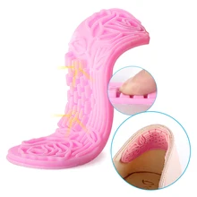 Massage Silicone Inserts Fashion Soft Shoe Pads Liner Back High Heel Insoles Floral Rose Print Sandals Shoe Insoles High Quality