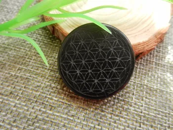 

35mm High quality natural stone quartz crystal pendant flower of life pendulum obsidian pendants chakra suspension healing