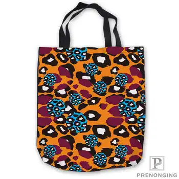 

Custom Canvas leopard print ToteBags Hand Bags Shopping Bag Casual Beach HandBags Foldable 180713-04-25