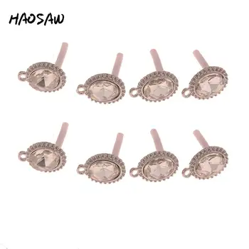 

HAOSAW 12*16MM 6Pcs/Lot Large Stone Stud Parts/Oval Rhodium/Standout Jewelry Findings/Handmade Jewelry/Stud Earrings Accessories