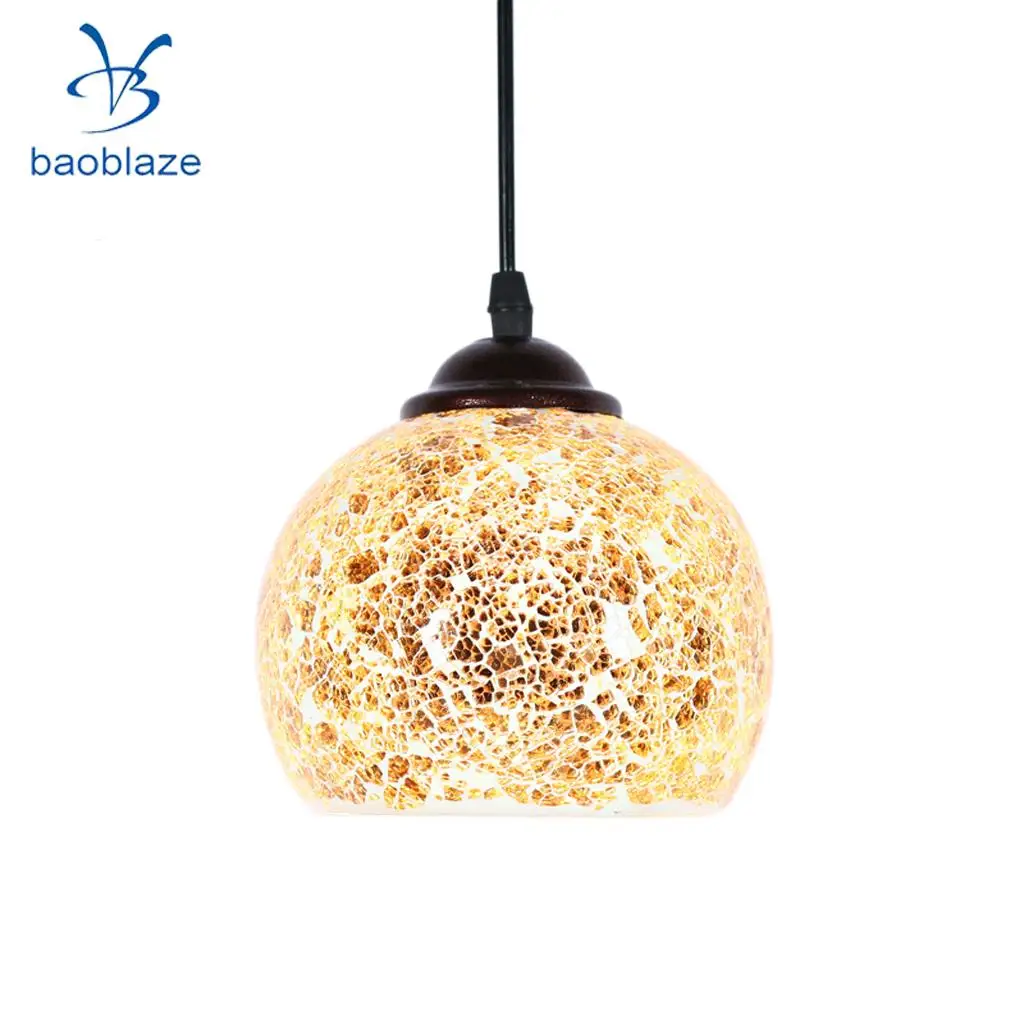 2 Pieces Vintage Hanging Lamp Light Mosaic Design Pendant Ceiling Lampshade 