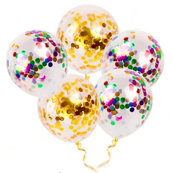 

6pcs Confetti Balloon Latex Ball 10g Ballon Confetti Wedding Decoration Happy Birthday Balloons Party Supplies fete anniversaire
