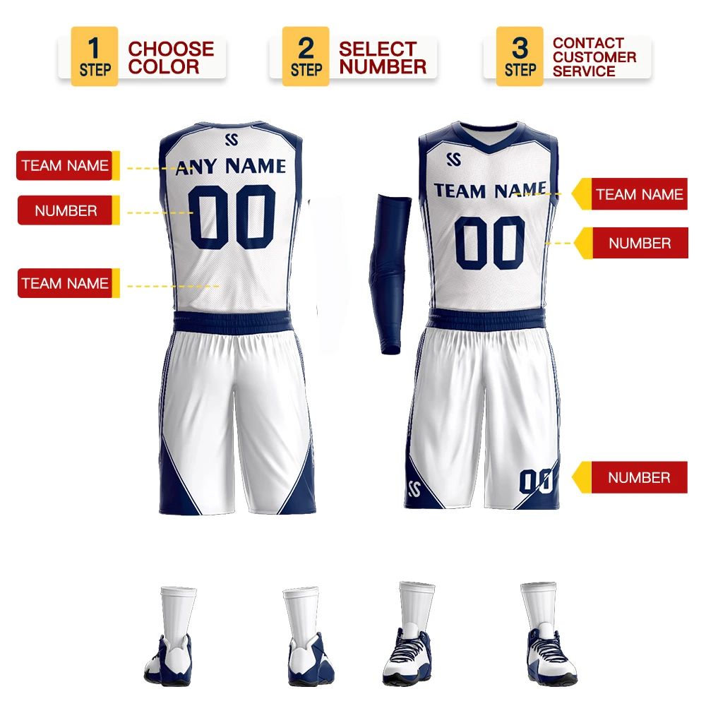 wholesale with your own logos or team name sublimation custom Basketball  Uniform