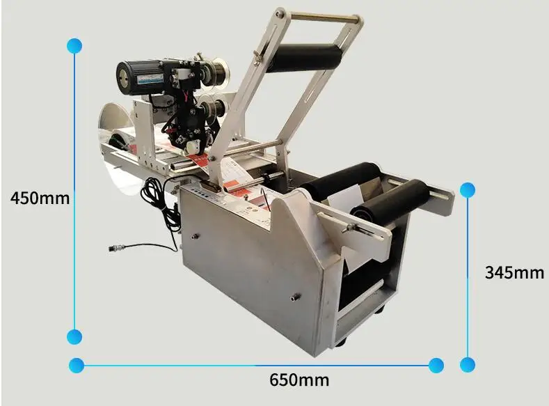 Полуавтоматический аппликатор этикеток Дата код принтер ПЭТ пластиковые бутылки печать Срок годности этикетировочная машина