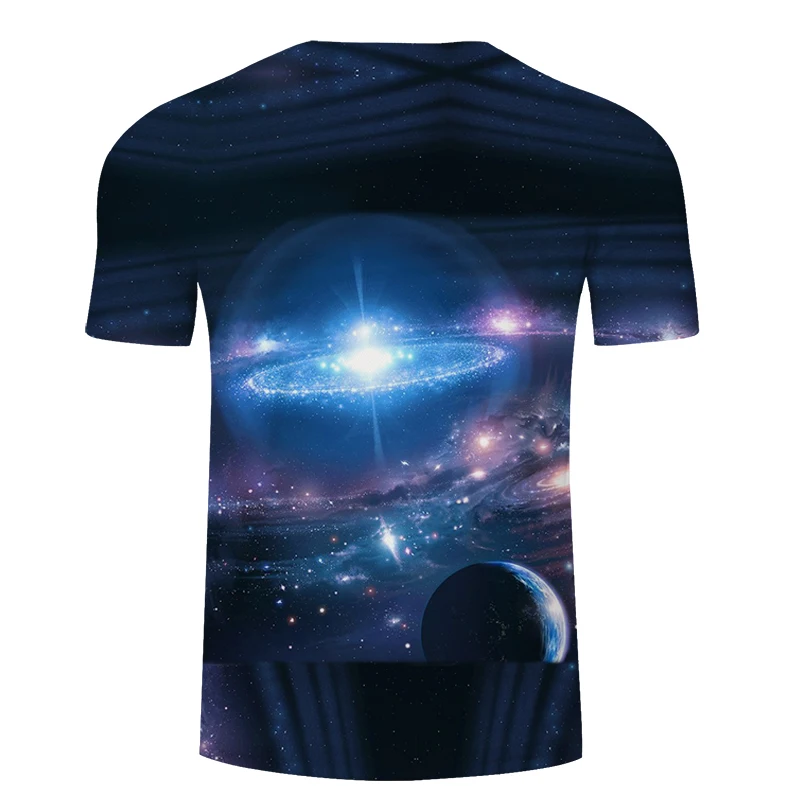 Beautiful Galaxy Space T-shirts Men Summer 3D Prints T shirt Tees Mens Clothing 2018 Drop Ship ZOOTOP BEAR